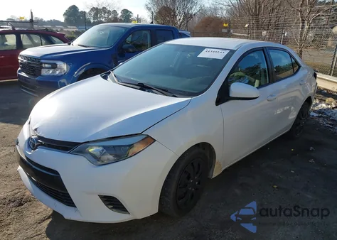 2015 Toyota Corolla Le из США, поврежденный, VIN 2T1BURHE9FC409338